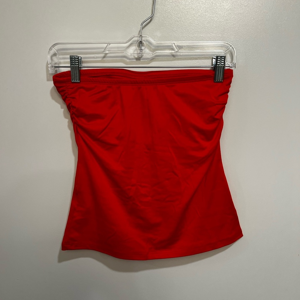 Red strapless top - Picture 2 of 3